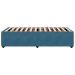 vidaXL Cadre de lit bleu 100x200 cm velours