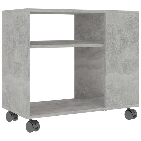 vidaXL Table d'appoint Gris béton 70x35x55 cm Bois d'ingénierie
