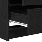Table de maquillage vidaXL avec LED  Chêne noir 78 5x41x135 cm