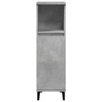 vidaXL Armoire de salle de bain gris béton 30x30x100 cm