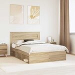 vidaXL Cadre de lit Sonoma 160 x 200 cm Bois de pin massif