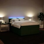 vidaXL Sommier à lattes de lit et matelas Vert foncé 140x200cm Velours