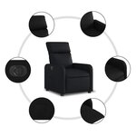 vidaXL Fauteuil inclinable électrique Noir Similicuir
