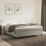 vidaXL Sommier à lattes de lit et matelas Gris clair 180x200cm Velours
