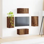 vidaXL Ensemble meuble TV 4 Pièces Bois ancien Bois d'ingénierie