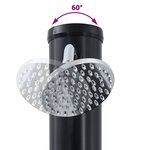 vidaXL Douche solaire extérieure Noir 217 cm PVC  aluminium