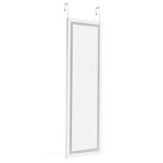 Miroir mural led miroir pleine longueur lumineux à 3 couleurs cadre en mdf 120 x 37cm blanc 20_0006878