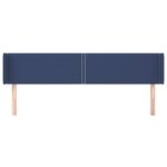 vidaXL Tête de lit avec oreilles Bleu 183x16x78/88 cm Tissu