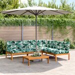vidaXL Salon palette de jardin avec coussins 4Pièces bois d'acacia massif