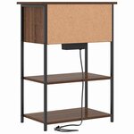vidaXL Cabinet de chevet Chêne marron 55 x 31 x 76 cm