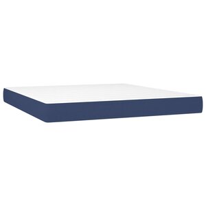 vidaXL Matelas de lit à ressorts ensachés fermeté moyenne Bleu 180x200x20 cm Tissu