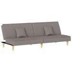 vidaXL Canapé-lit taupe tissu