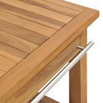 vidaXL Armoire de salle de bain et lavabos en marbre crème Teck massif