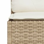 vidaXL Salon de jardin avec coussins 8 Pièces beige résine tressée