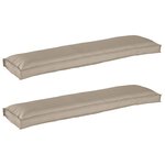 vidaXL Set de coussins de palette 2 Pièces Taupe 150 x 40 x 8 cm