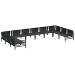 vidaXL Ensemble de canapé de jardin 10 Pièces Anthracite Acier