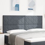 vidaXL Tête de lit en velours gris foncé avec un design en blocs de diamant - 200cm