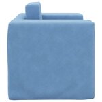 vidaXL Canapé-lit pour enfants Bleu Peluche douce