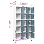 vidaXL Armoire à casiers Gris clair et gris foncé 90x40x180 cm Acier