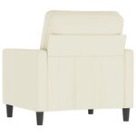 vidaXL Fauteuil Crème 60 cm Velours