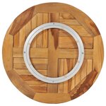 vidaXL Disque de table rotatif Bois de teck solide