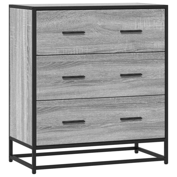 vidaXL Buffet sonoma gris 68x35x76 cm bois d'ingénierie et métal