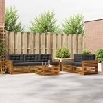vidaXL Ensemble de canapés d'extérieur 6 Pièces Naturel et Anthracite