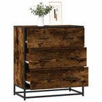 vidaXL Buffet chêne fumé 68x35x76 cm bois d'ingénierie et métal