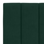 vidaXL Coussin de tête de lit Hanko vert foncé 140 cm velours