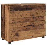 vidaXL Cabinet de salle de bain Bois Ancien 76 5 x 35 x 64 cm