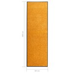 Vidaxl paillasson lavable orange 60x180 cm
