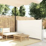 vidaXL Auvent latéral rétractable de patio 120x500 cm Crème
