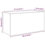 vidaXL Armoire murale de bain gris béton 60x25x30 cm bois d'ingénierie