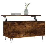 vidaXL Table basse Chêne fumé 90x44 5x45 cm Bois d'ingénierie