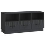 vidaXL Meuble TV avec tiroir Noir 102 x 34 5 x 47 cm Bois d'ingénierie
