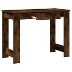 vidaXL Bureau chêne fumé 100x45x75 cm bois d'ingénierie