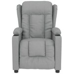 vidaXL Fauteuil de massage Gris clair Tissu