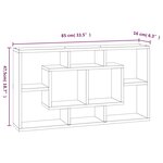 vidaXL Étagère murale 8 compartiments Blanc brillant