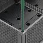 vidaXL Jardinière avec treillis Gris clair 120x40x142 5 cm PP