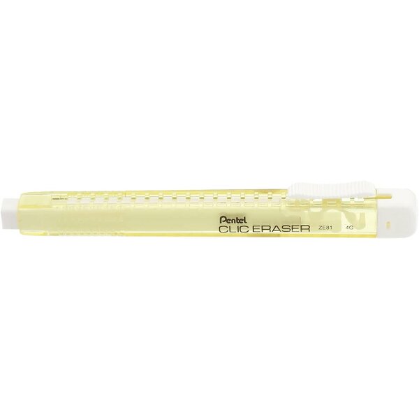 Stylo gomme CLIC ERASER  Corps Jaune pastel PENTEL