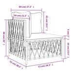 vidaXL Canapé d'angle de jardin avec coussins anthracite tissu tissé