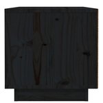 vidaXL Table de chevet Noir 40x34x35 cm Bois de pin solide