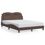 vidaXL Cadre de lit sans matelas marron 140x200 cm similicuir