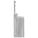 vidaXL Coiffeuse avec LED sonoma gris 80x41x144 5 cm