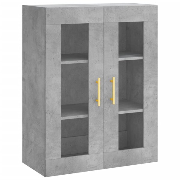 vidaXL Armoire murale gris béton 69 5x34x90 cm