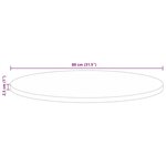 vidaXL Dessus de table Ø 80x2 5 cm rond bois massif de récupération