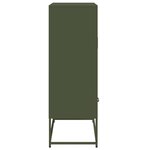 vidaXL Buffet haut vert olive 68x39x111 5 cm acier laminé à froid