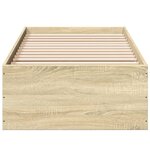vidaXL Cadre de lit sans matelas chêne sonoma 100x200 cm