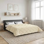 vidaXL Duvet d'été simple Matelassé Crème 240 x 260 cm