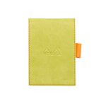 Rhodia : porte-bloc simili cuir 8.4 x 11.5 cm+ bloc n°11 - anis